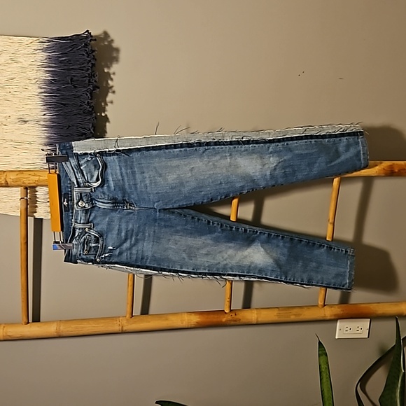 7 For All Mankind Denim - 7 For All Mankind ROXANNE Reverse Fray Tux Ankle Jeans